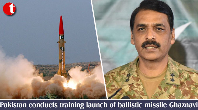 Pakistan conducts training launch of ballistic missile Ghaznavi