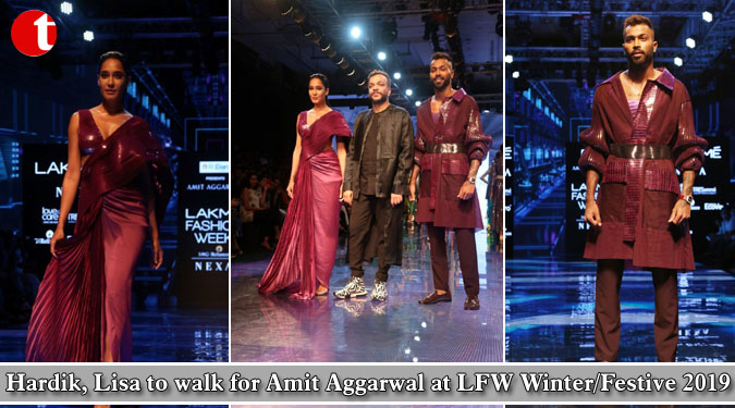 Hardik, Lisa to walk for Amit Aggarwal at LFW Winter/Festive 2019