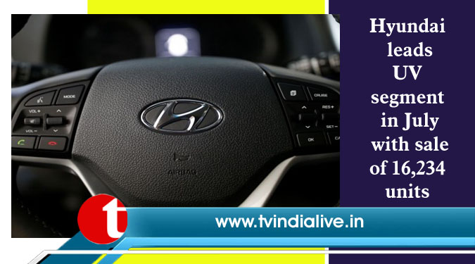 Hyundai leads UV segment in July with sale of 16,234 units