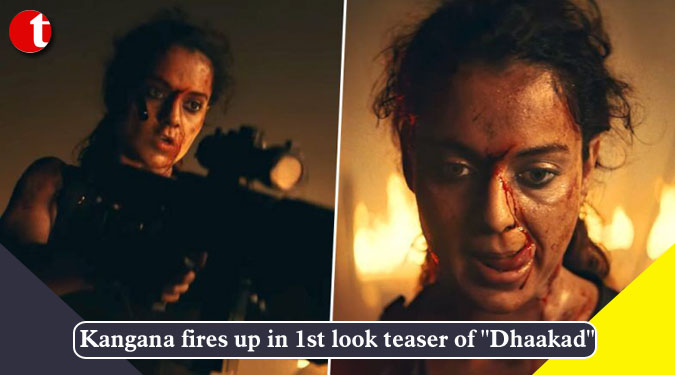 Kangana fires up in 1st look teaser of ”Dhaakad”