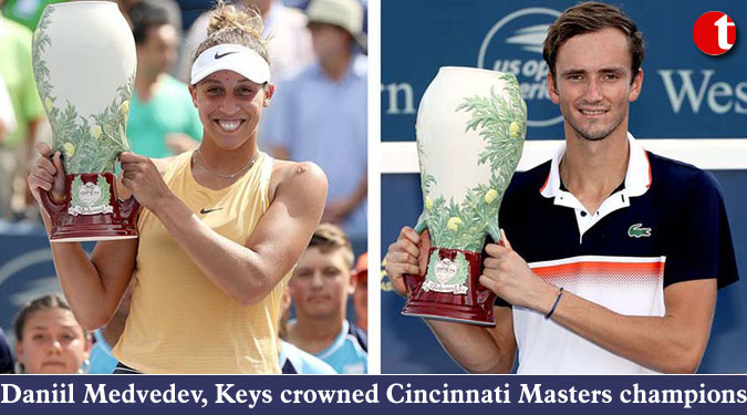 Daniil Medvedev, Keys crowned Cincinnati Masters champions