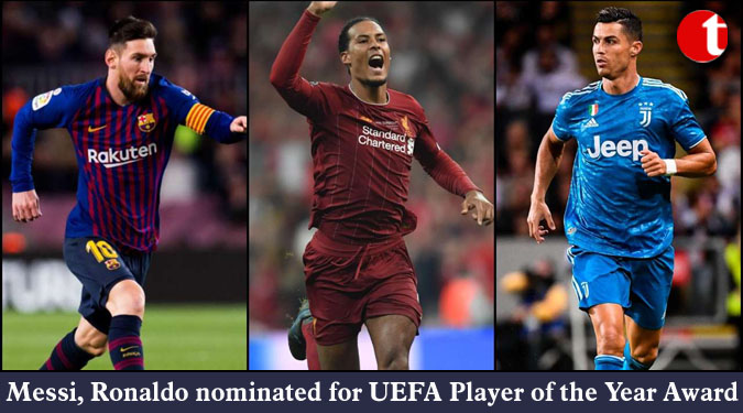 Messi, Ronaldo nominated for UEFA Player of the Year Award