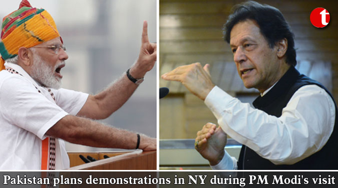 Pakistan plans demonstrations in NY during PM Modi's visit