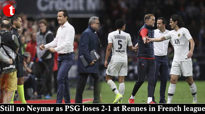 Still no Neymar as PSG loses 2-1 at Rennes in French league