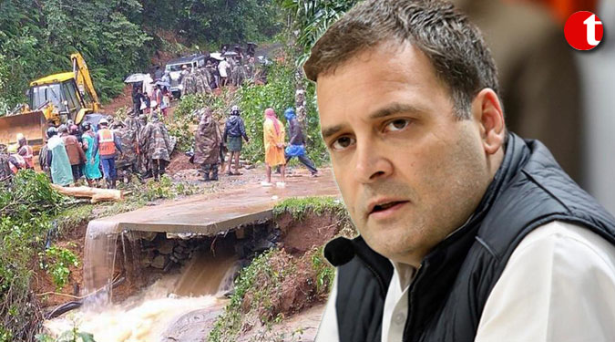 Rahul Gandhi promises to resolve problems facing flood-hit in Wayanad