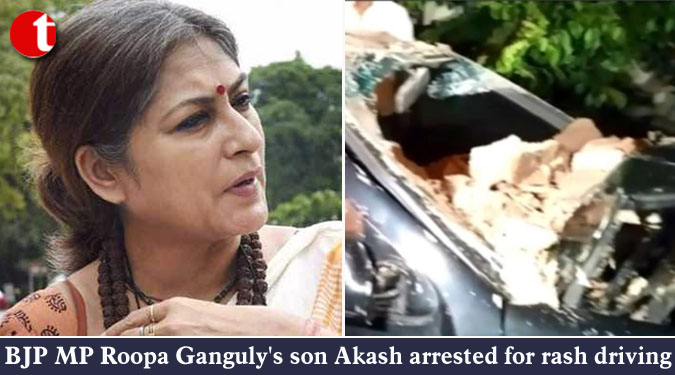 BJP MP Roopa Ganguly's son Akash arrested for rash driving