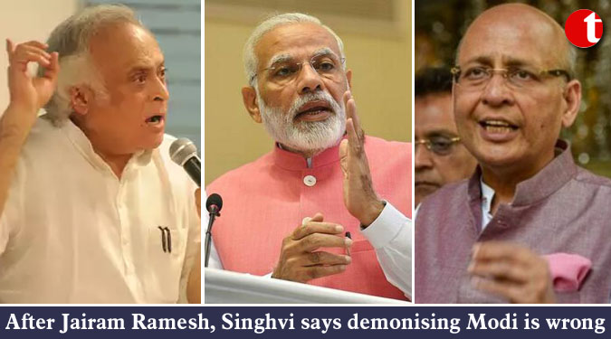 After Jairam Ramesh, Singhvi says demonising Modi is wrong