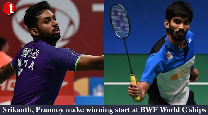 Srikanth, Prannoy make winning start at BWF World C'ships