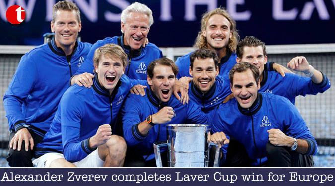 Alexander Zverev completes Laver Cup win for Europe