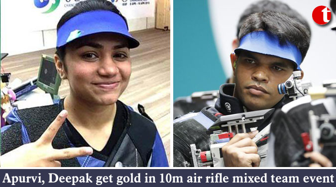 Apurvi, Deepak get gold in 10m air rifle mixed team event