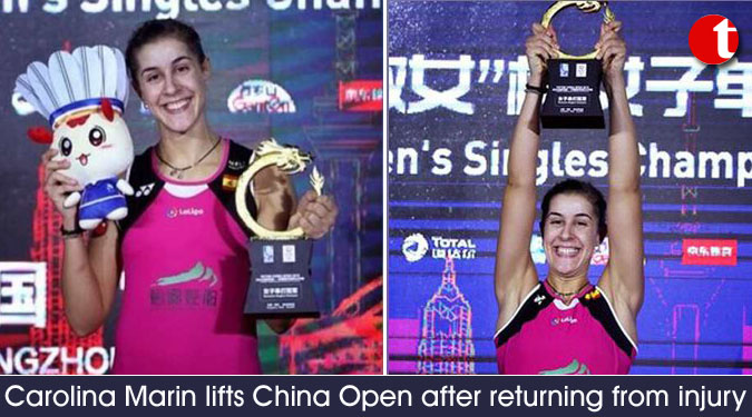 Carolina Marin lifts China Open after returning from injury