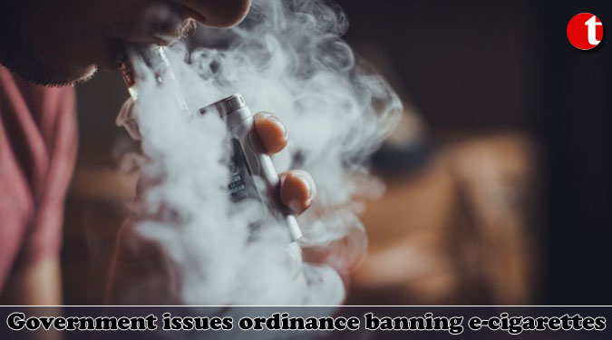 Government issues ordinance banning e-cigarettes