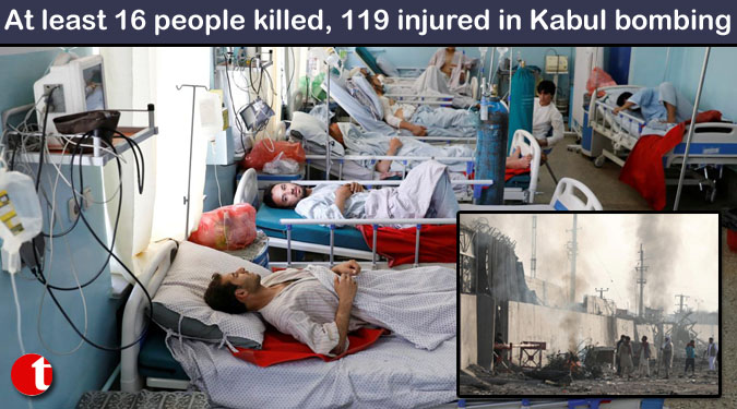 At least 16 people killed, 119 injured in Kabul bombing