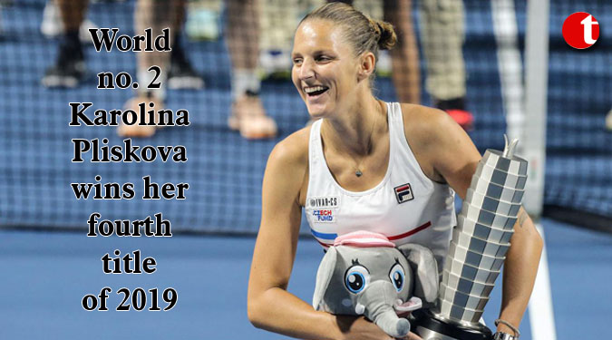 World no. 2 Karolina Pliskova wins her fourth title of 2019