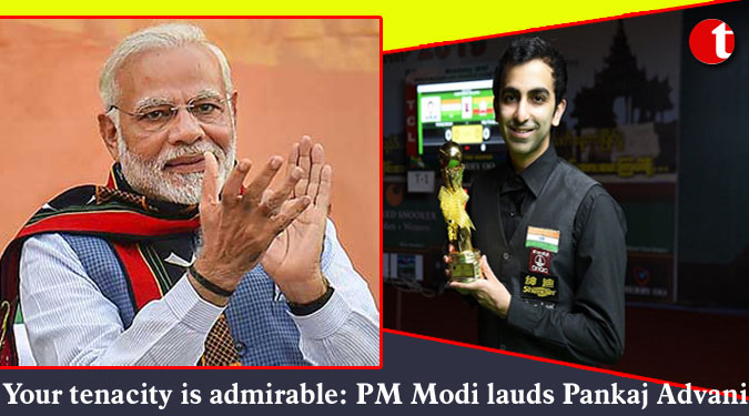 Your tenacity is admirable: PM Modi lauds Pankaj Advani