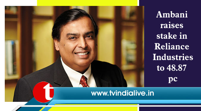 Ambani raises stake in Reliance Industries to 48.87 pc