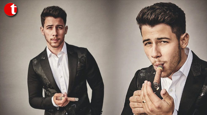 Nick Jonas ''pumped'' up about posing for cigar magazine