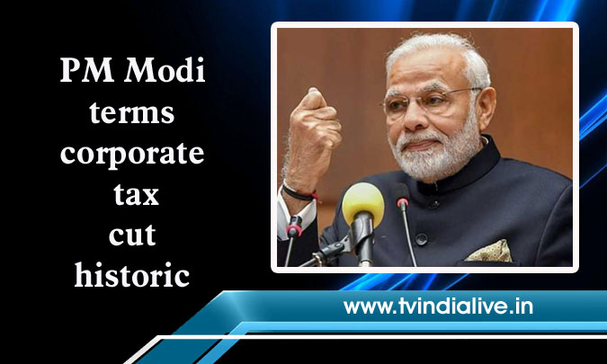 PM Modi terms corporate tax cut historic