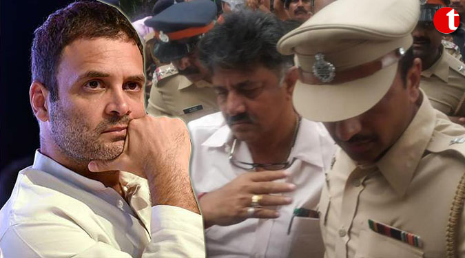 Another example of 'vendetta politics': Rahul on Shivakumar arrest