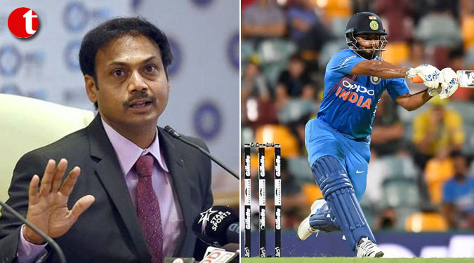 Need to be patient with Rishabh Pant: MSK Prasad
