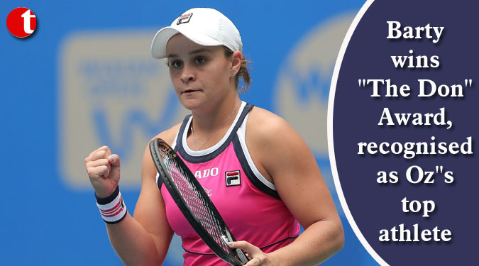 Barty wins ''The Don'' Award, recognised as Oz''s top athlete