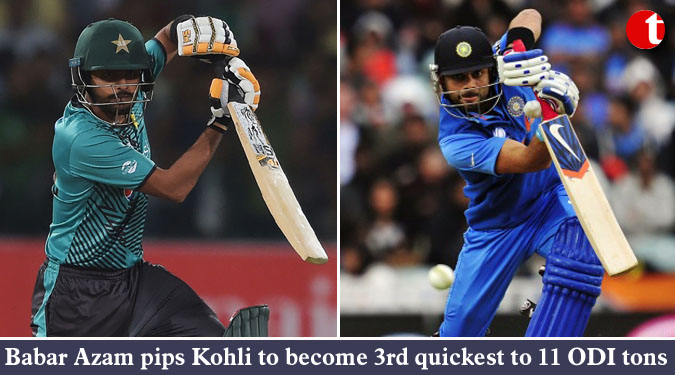 Babar Azam pips Kohli to become 3rd quickest to 11 ODI tons