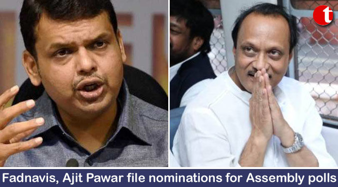 Fadnavis, Ajit Pawar file nominations for Assembly polls