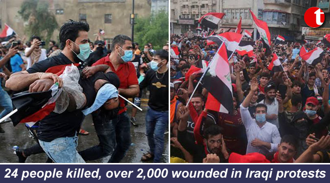 24 people killed, over 2,000 wounded in Iraqi protests