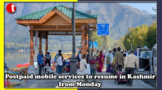 Postpaid mobile services to resume in Kashmir from Monday