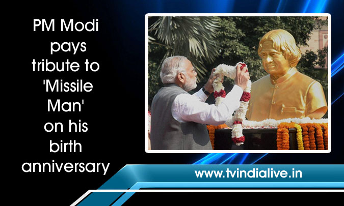 PM Modi pays tribute to 'Missile Man' on his birth anniversary