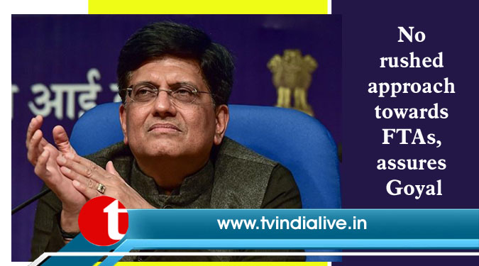 No rushed approach towards FTAs, assures Goyal