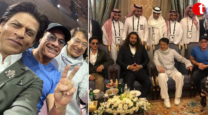 SRK poses with his ‘heroes’ Jackie Chan, Van Damme