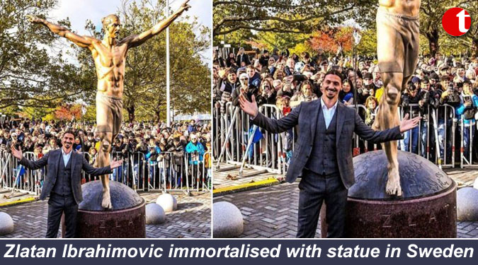 Zlatan Ibrahimovic immortalised with statue in Sweden
