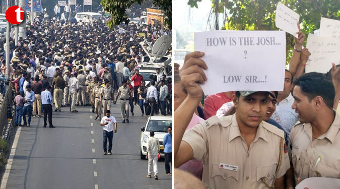 Delhi cops protest after face-off with lawyers