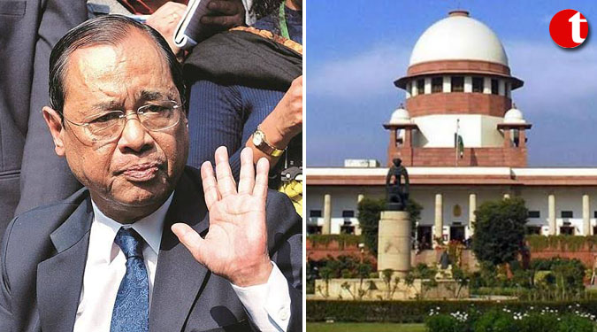Chief Justice of India Ranjan Gogoi sits in bench for last time