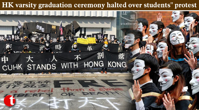 HK varsity graduation ceremony halted over students'' protest