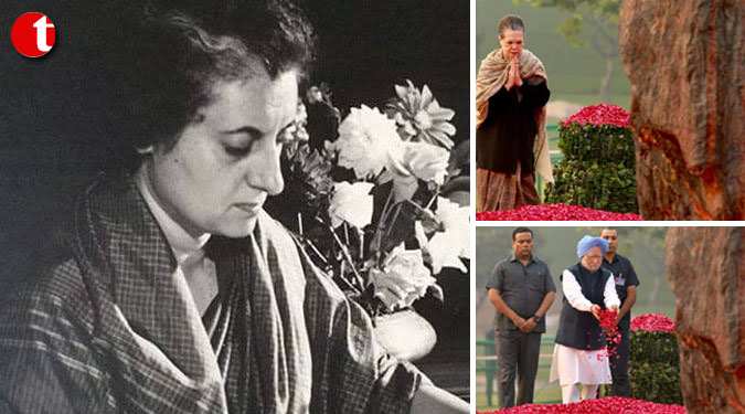 Sonia, Manmohan, Pranab pay tributes to Indira Gandhi on birth anniversary