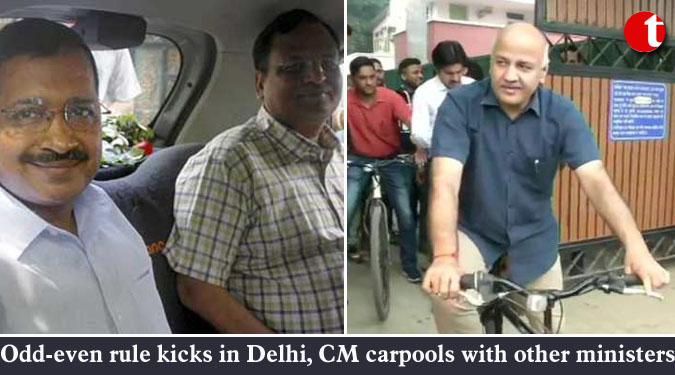 Odd-even rule kicks in Delhi, CM carpools with other ministers
