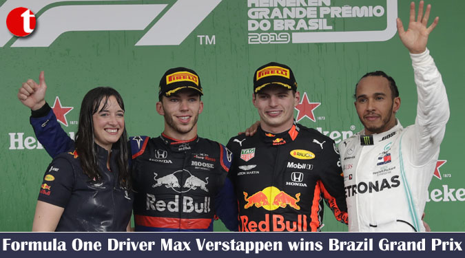 Formula One Driver Max Verstappen wins Brazil Grand Prix