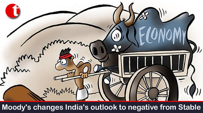 Moody’s changes India’s outlook to negative from Stable