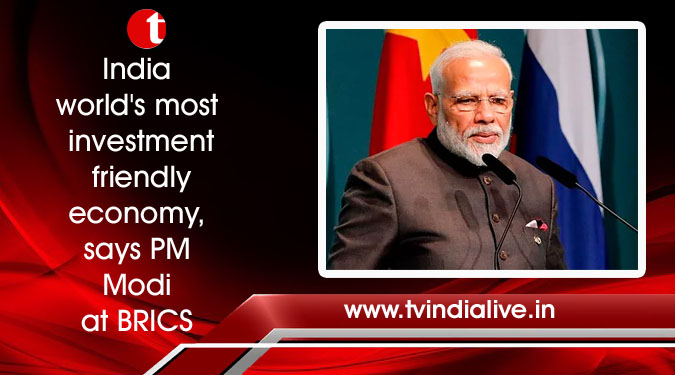 India world’s most investment friendly economy, says PM Modi at BRICS