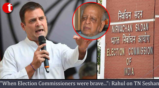 “When Election Commissioners were brave…”: Rahul on TN Seshan