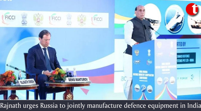 Rajnath urges Russia to jointly manufacture defence equipment in India