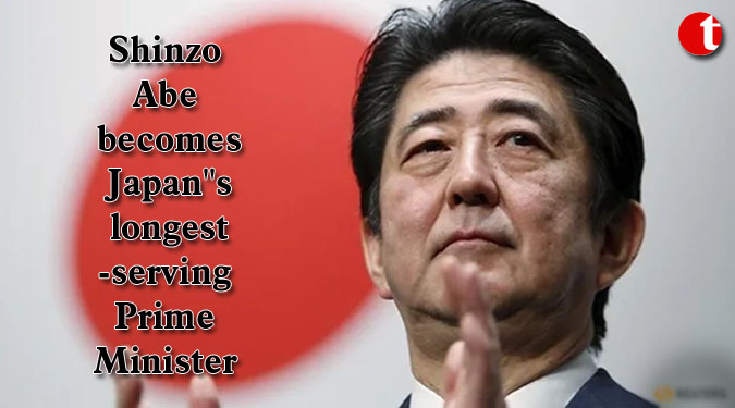 Shinzo Abe becomes Japan''s longest-serving Prime Minister