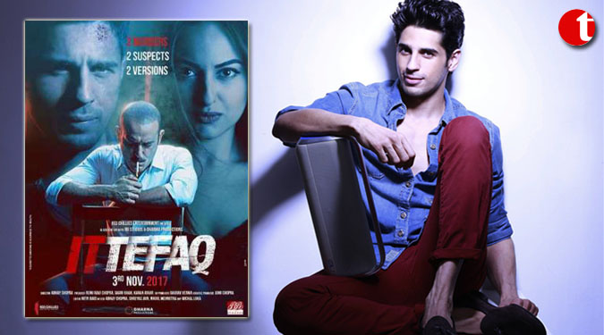 Sidharth Malhotra celebrates 2 years of ”Ittefaq”