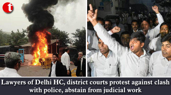 Lawyers of Delhi HC, district courts protest against clash with police, abstain from judicial work