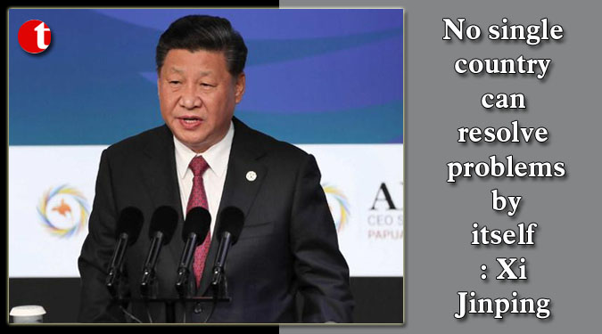 No single country can resolve problems by itself: Xi Jinping
