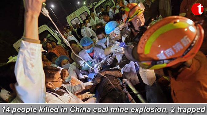 14 people killed in China coal mine explosion, 2 trapped