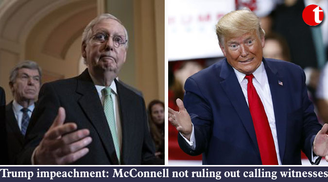 Trump impeachment: McConnell not ruling out calling witnesses