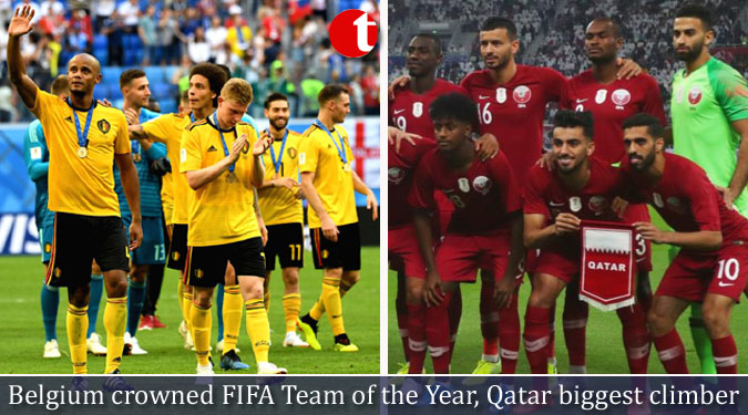 Belgium crowned FIFA Team of the Year, Qatar biggest climber